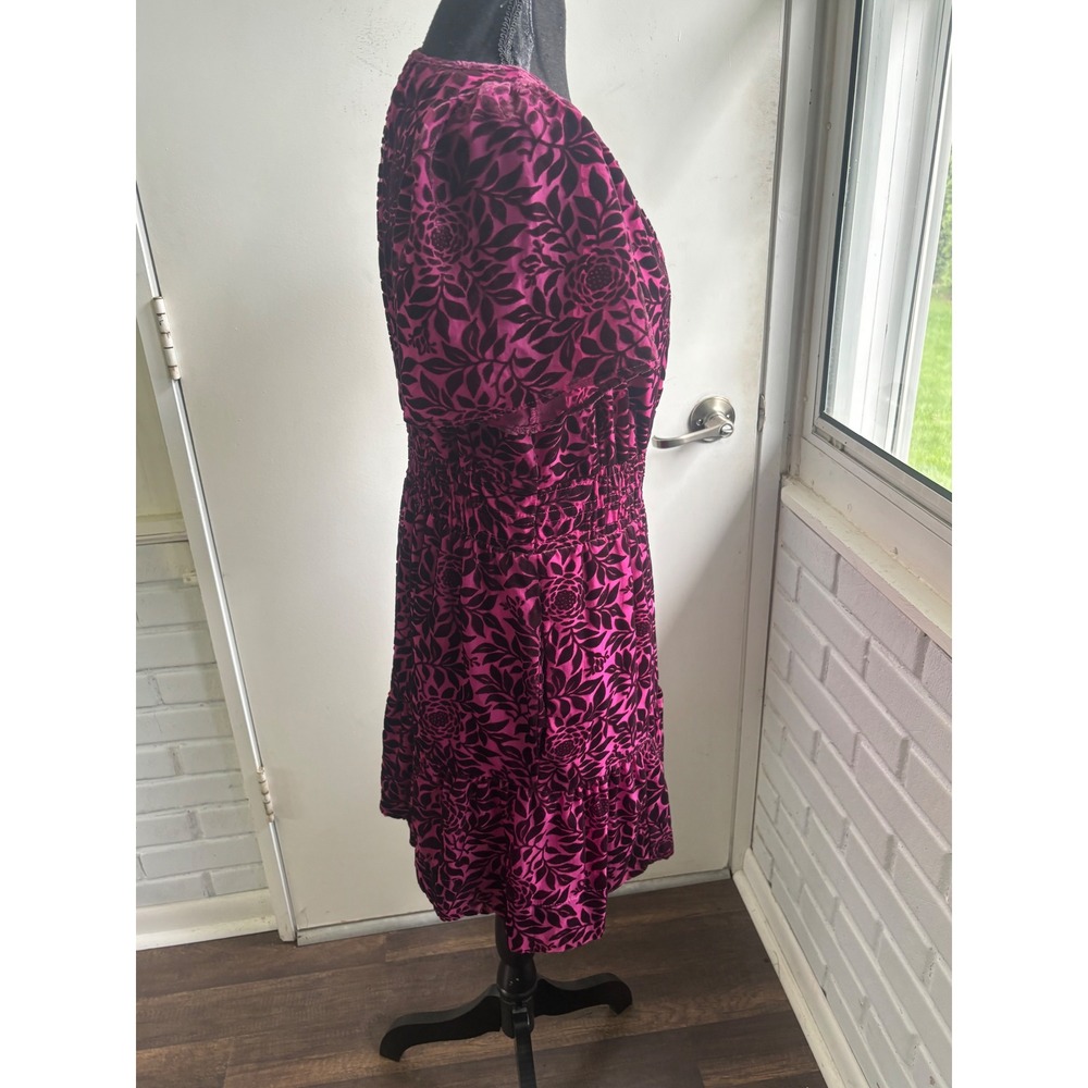 Anthropologie The Somerset Collection Velvet Edition Mini Dress Medium Classic - Picture 5 of 10